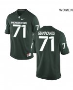 Women's Michigan State Spartans NCAA #71 Chase Gianacakos Green Authentic Nike Stitched College Football Jersey JS32T71DS